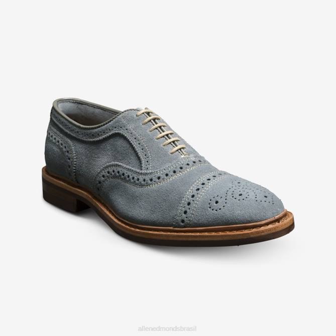 Allen Edmonds homens Strandmok camurça oxford cap toe com sola de borracha dainite 68T8D20 camurça cinza ardósia