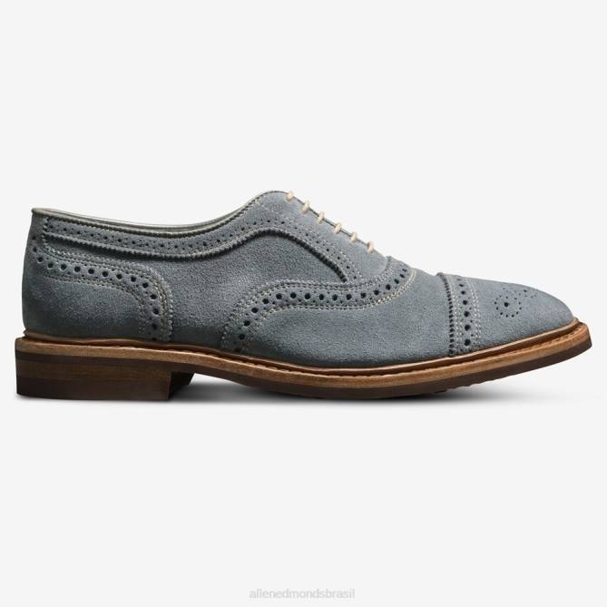 Allen Edmonds homens Strandmok camurça oxford cap toe com sola de borracha dainite 68T8D20 camurça cinza ardósia