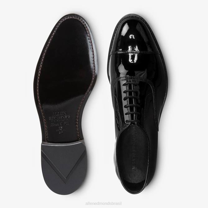 Allen Edmonds homens sapato social oxford bico fino park avenue 68T8D10 patente preta