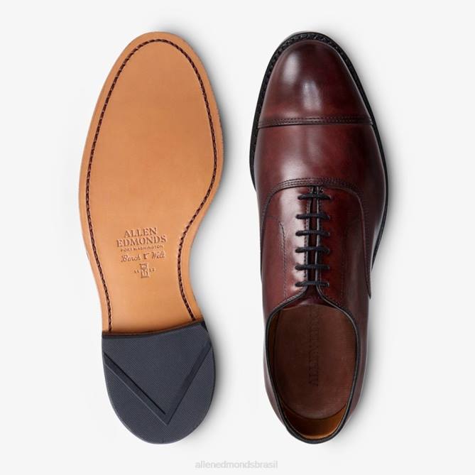 Allen Edmonds homens sapato social oxford bico fino park avenue 68T8D16 bordeaux