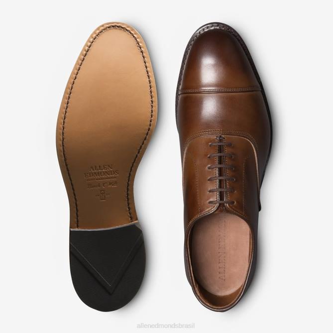 Allen Edmonds homens sapato social oxford bico fino park avenue 68T8D42 marrom café