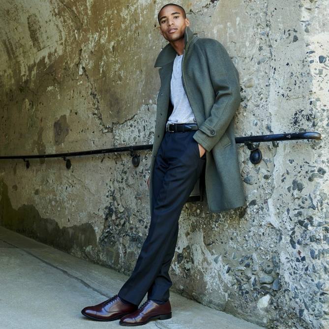 Allen Edmonds homens sapato social oxford bico fino park avenue 68T8D45 couro bordô