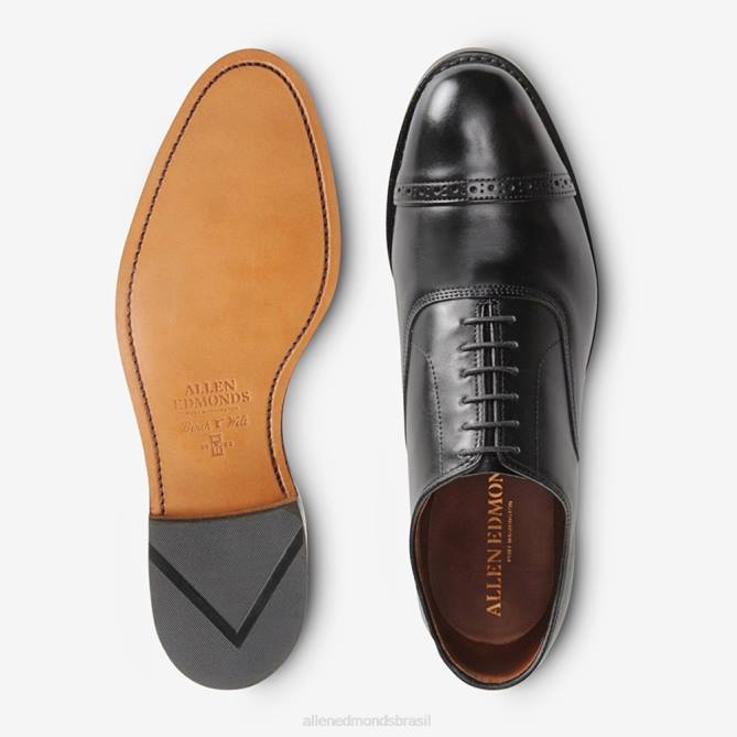 Allen Edmonds homens sapato social oxford bico fino quinta avenida 68T8D310 preto