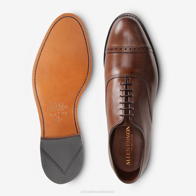 Allen Edmonds homens sapato social oxford bico fino quinta avenida 68T8D313 marrom café