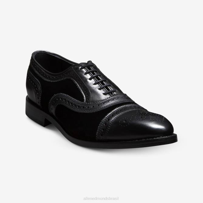 Allen Edmonds homens sapato social oxford cap toe 68T8D103 veludo preto