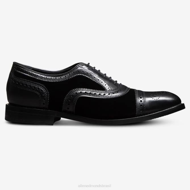 Allen Edmonds homens sapato social oxford cap toe 68T8D103 veludo preto