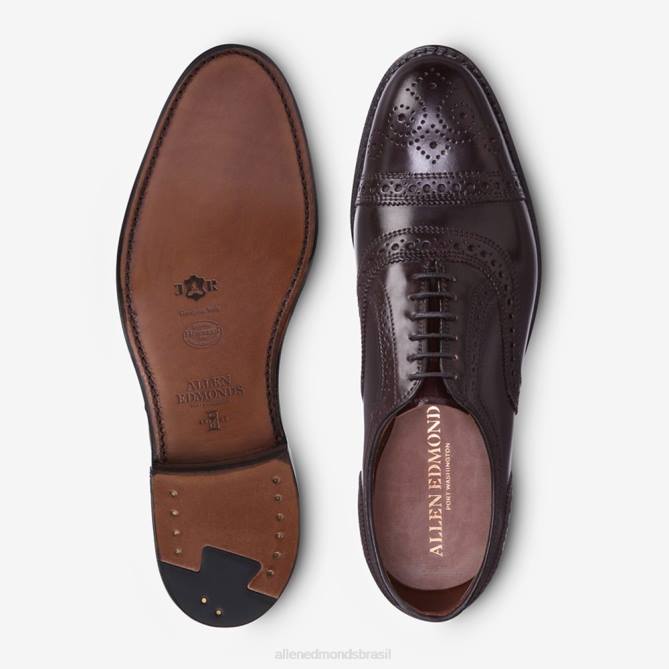 Allen Edmonds homens sapato social oxford cap toe shell cordovan 68T8D295 bordô de cordovão