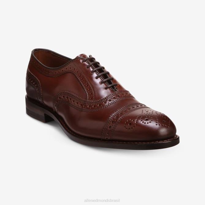 Allen Edmonds homens sapato social oxford cap toe shell cordovan 68T8D31 pimentão cordovan