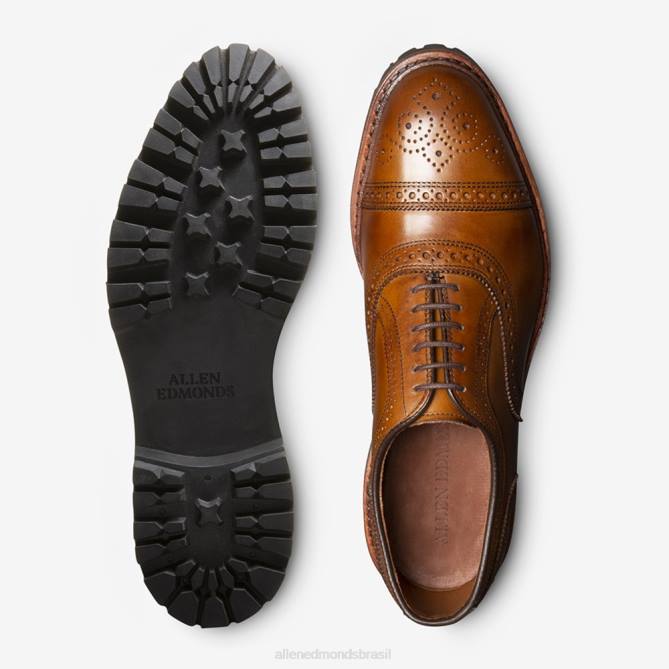 Allen Edmonds homens sapato social oxford com bico fino e solado com trava 68T8D305 noz