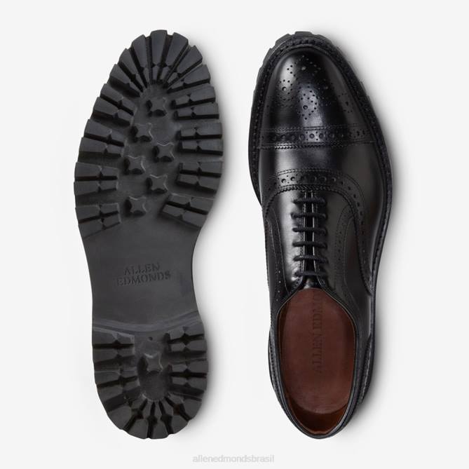 Allen Edmonds homens sapato social oxford com bico fino e solado com trava 68T8D36 preto