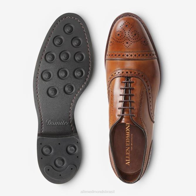 Allen Edmonds homens sapato social oxford com bico fino e solado dainite 68T8D288 noz marrom
