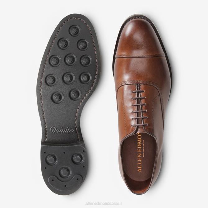 Allen Edmonds homens sapato social park avenue oxford cap toe com sola dainite 68T8D236 marrom café