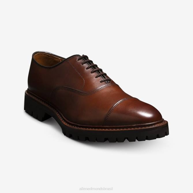 Allen Edmonds homens sapato social park avenue oxford cap toe com sola de encaixe 68T8D5 couro de pimentão