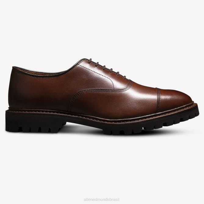 Allen Edmonds homens sapato social park avenue oxford cap toe com sola de encaixe 68T8D5 couro de pimentão