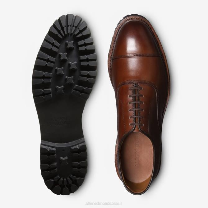 Allen Edmonds homens sapato social park avenue oxford cap toe com sola de encaixe 68T8D5 couro de pimentão