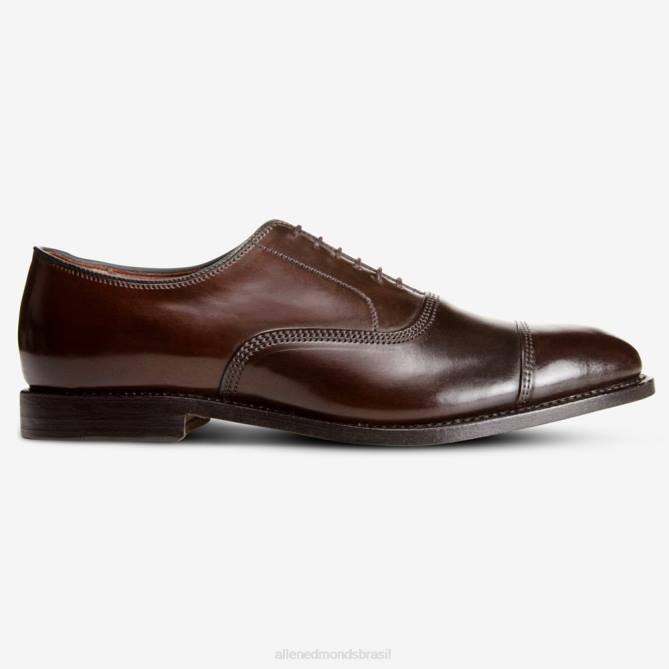 Allen Edmonds homens sapato social park avenue shell cordovan oxford cap toe 68T8D276 cordovão marrom