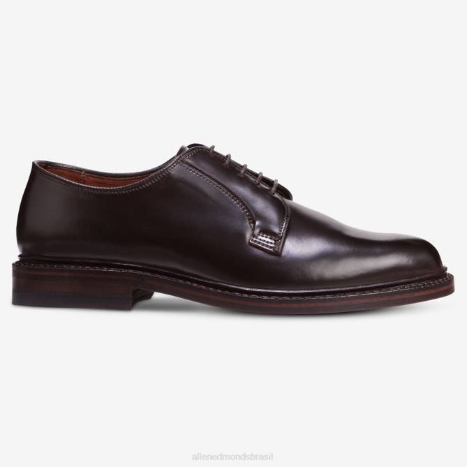 Allen Edmonds homens sapato social leeds shell cordovan derby 68T8D403 cordovão marrom