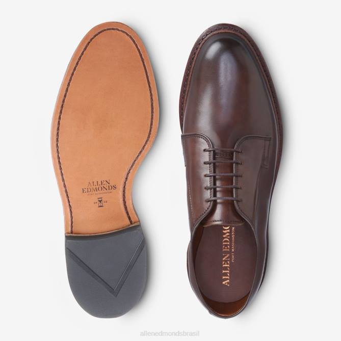 Allen Edmonds homens sapato social blucher vestido bico liso leeds 68T8D73 charuto
