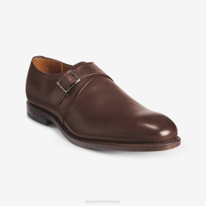 Allen Edmonds homens sapato social com alça simples plymouth 68T8D120 marrom café