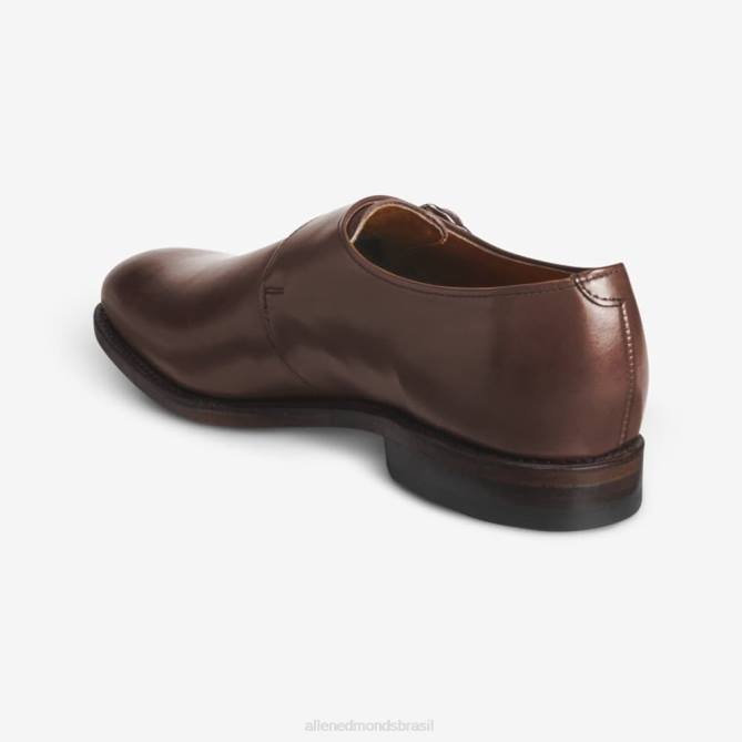 Allen Edmonds homens sapato social com alça simples plymouth 68T8D120 marrom café