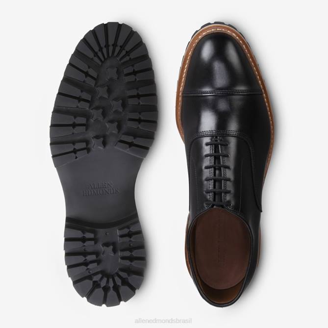 Allen Edmonds homens sapato social com cano alto da park avenue 68T8D40 couro preto