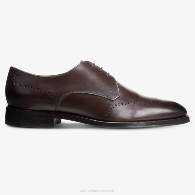 Allen Edmonds homens sapato social lucca derby 68T8D319 marrom escuro