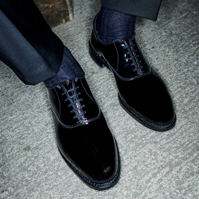 Allen Edmonds homens carlyle sapato oxford bico fino 68T8D47 patente preta