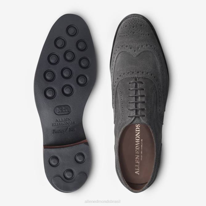 Allen Edmonds homens neumok camurça wingtip oxford 68T8D442 cinza