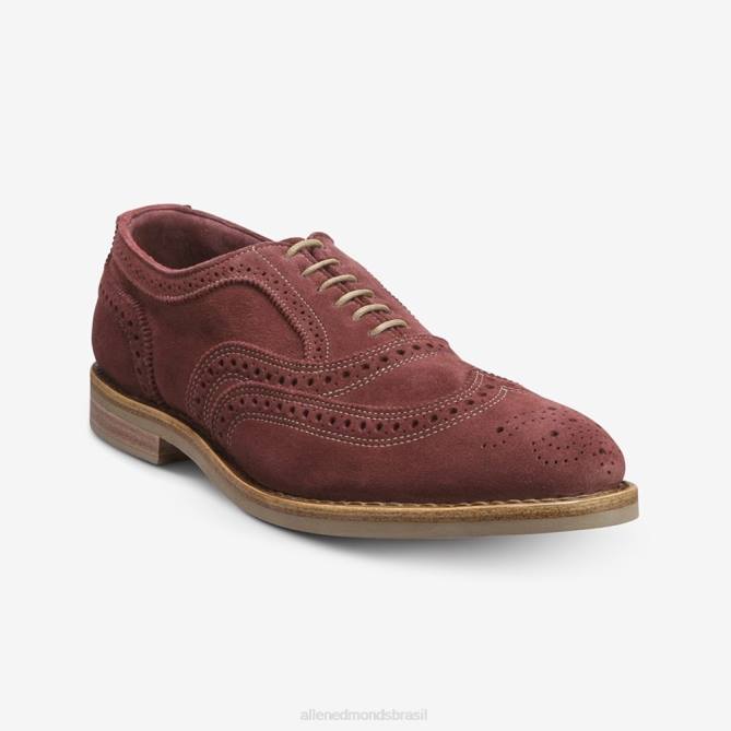Allen Edmonds homens neumok camurça wingtip oxford 68T8D450 vermelho cereja