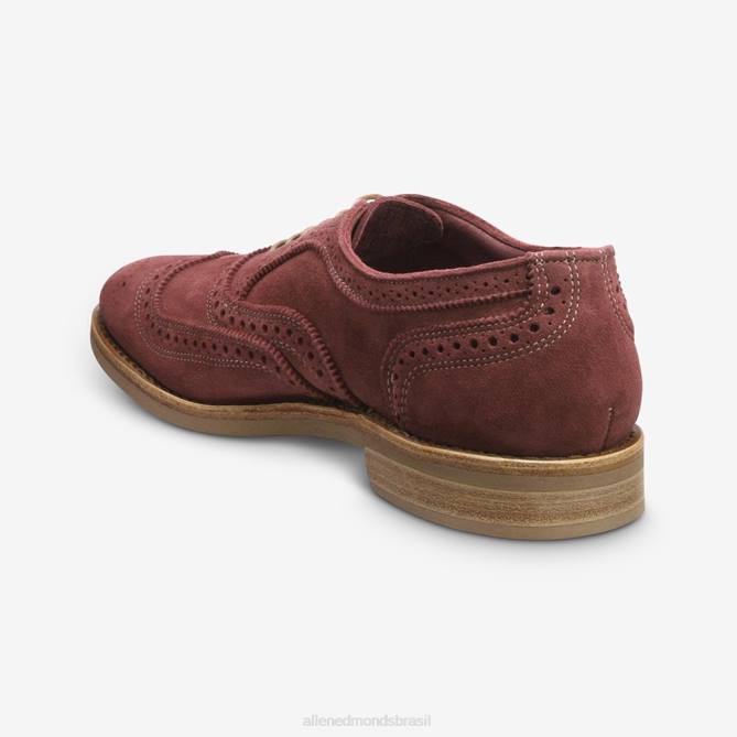 Allen Edmonds homens neumok camurça wingtip oxford 68T8D450 vermelho cereja