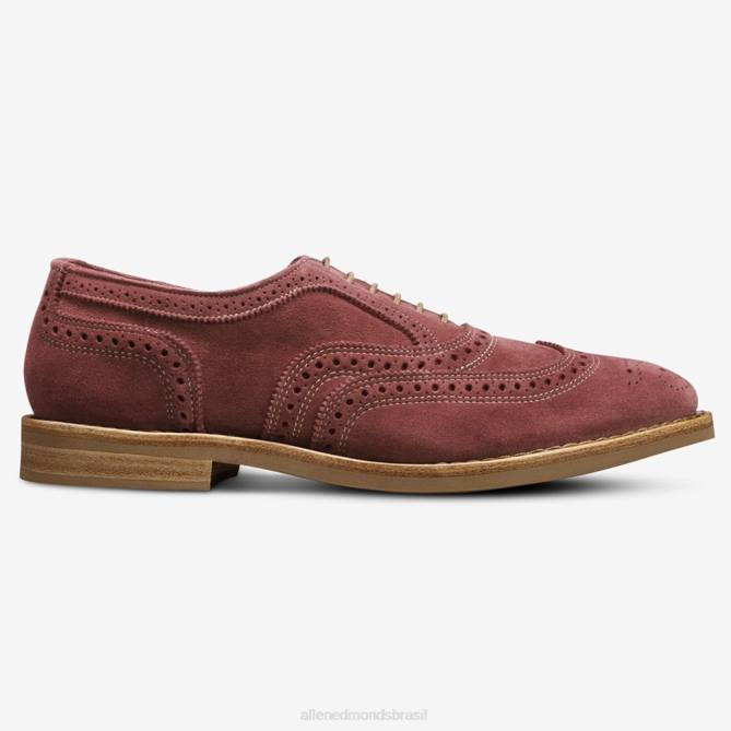 Allen Edmonds homens neumok camurça wingtip oxford 68T8D450 vermelho cereja