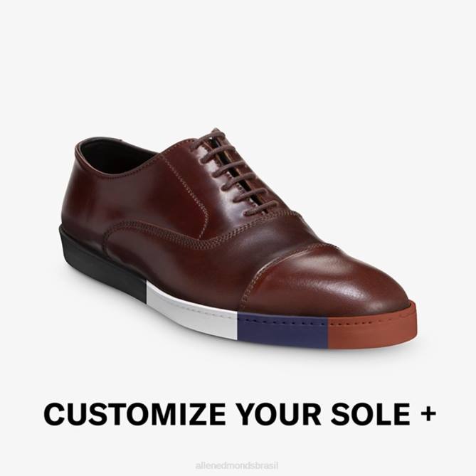 Allen Edmonds homens park avenue shell cordovan oxford tênis vestido 68T8D21 pimentão cordovan