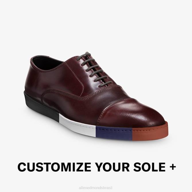 Allen Edmonds homens park avenue shell cordovan oxford tênis vestido 68T8D264 bordô de cordovão