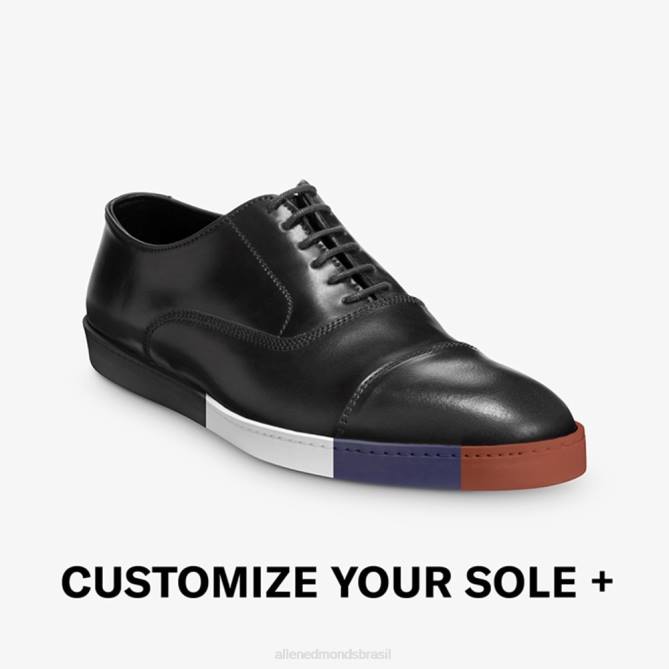 Allen Edmonds homens park avenue shell cordovan oxford tênis vestido 68T8D265 cordovão preto