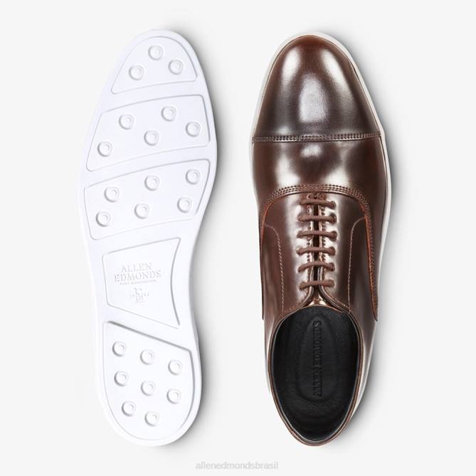 Allen Edmonds homens park avenue shell cordovan oxford tênis vestido 68T8D266 marrom