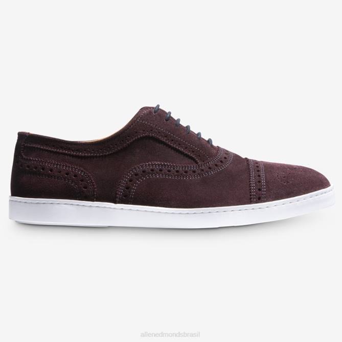 Allen Edmonds homens tênis oxford fio 68T8D242 camurça bordô