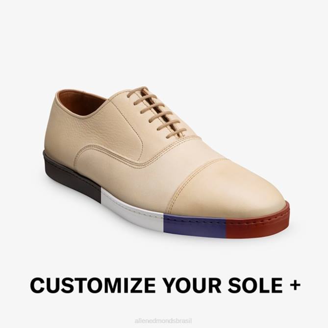 Allen Edmonds homens tênis park avenue oxford 68T8D15 osso couro curtido vegetal