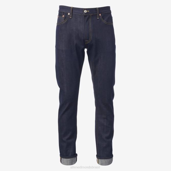 Allen Edmonds unissex civilaire walker calça jeans slim reta 68T8D160 selvage azul cru