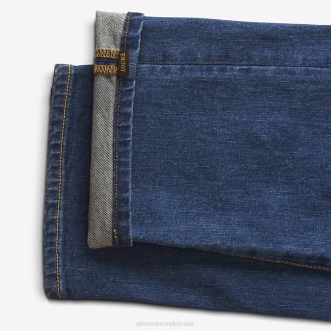 Allen Edmonds unissex civilaire walker calça jeans slim reta 68T8D500 azul de enxágue médio