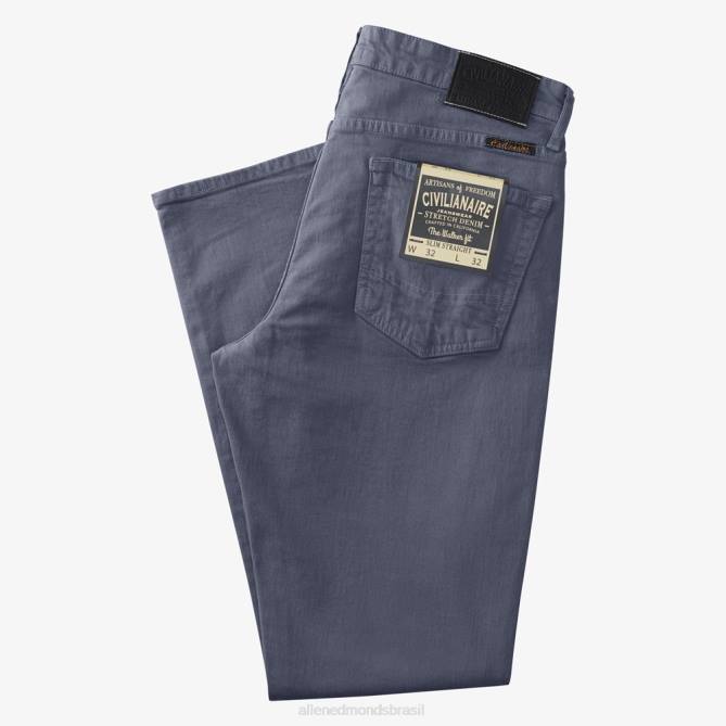 Allen Edmonds unissex civilaire walker calça jeans slim reta 68T8D502 azul ardósia