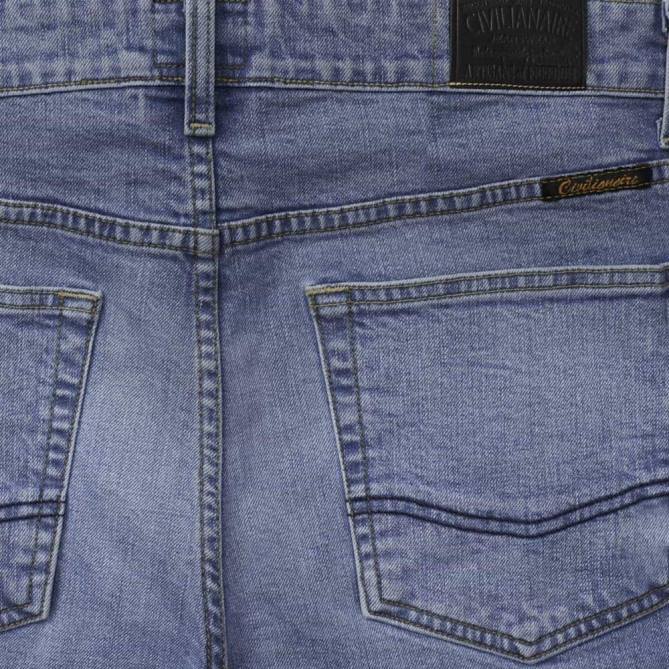 Allen Edmonds unissex civilaire walker calça jeans slim reta 68T8D503 azul meio envelhecido