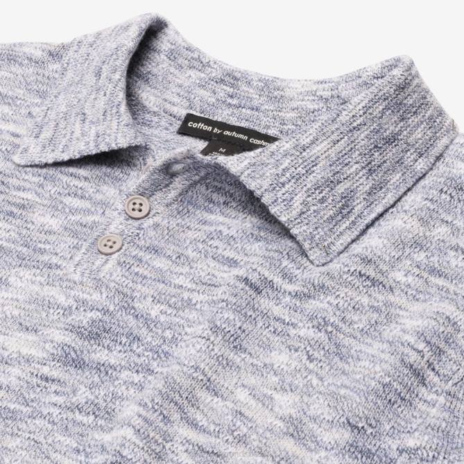 Allen Edmonds unissex polo de malha de algodão caxemira outono 68T8D154 azul