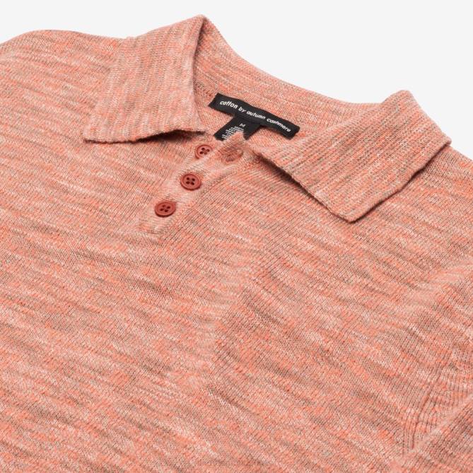 Allen Edmonds unissex polo de malha de algodão caxemira outono 68T8D497 laranja