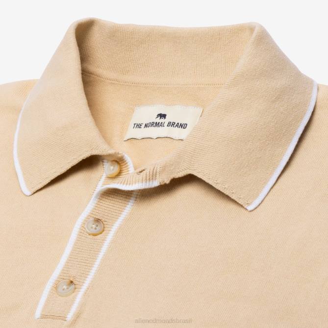 Allen Edmonds unissex polo de tricô the normal brand robles 68T8D153 bronzeado