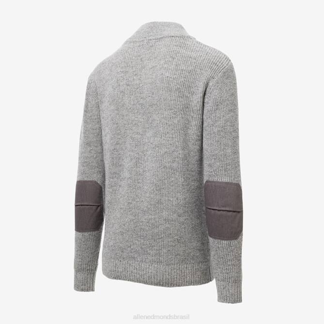Allen Edmonds unissex schott n.y.c. suéter henley militar 68T8D192 cinza