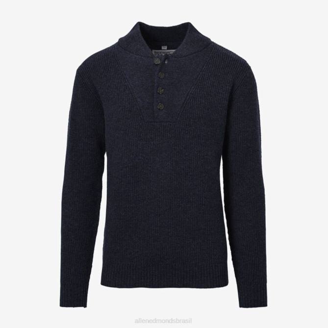 Allen Edmonds unissex schott n.y.c. suéter henley militar 68T8D519 marinha