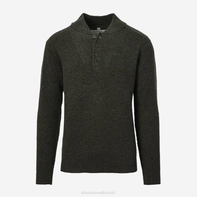 Allen Edmonds unissex schott n.y.c. suéter henley militar 68T8D520 musgo verde