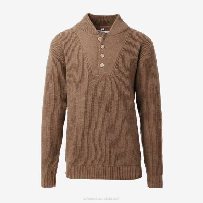 Allen Edmonds unissex schott n.y.c. suéter henley militar 68T8D521 camelo