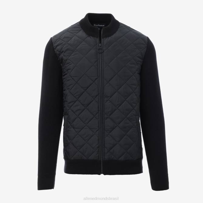 Allen Edmonds unissex suéter acolchoado com zíper completo barbour diamond 68T8D253 preto