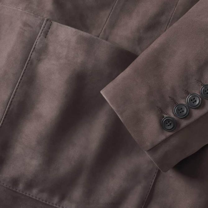 Allen Edmonds unissex blazer de camurça de cabra 68T8D174 marrom